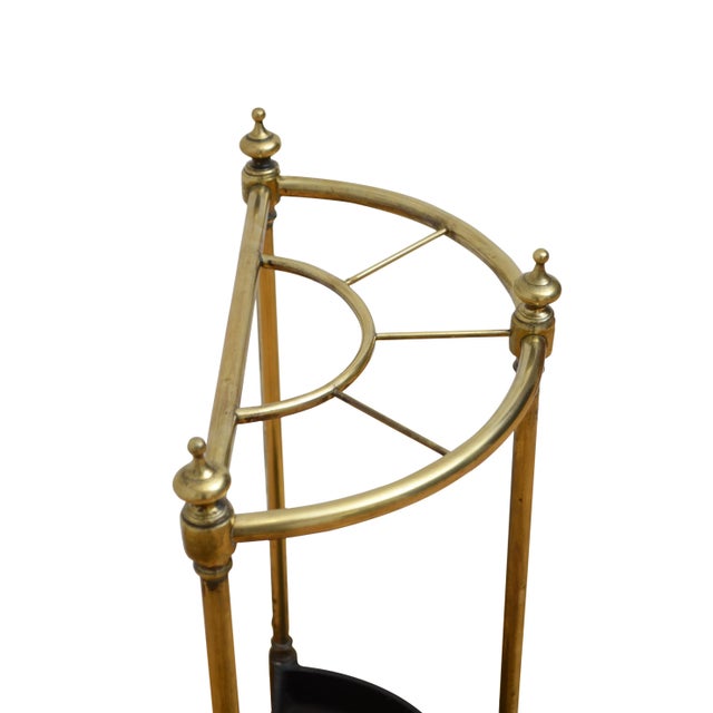 Late 19th Century English Victorian Demi Lune Umbrella Stand, 1880s For Sale - Image 5 of 11