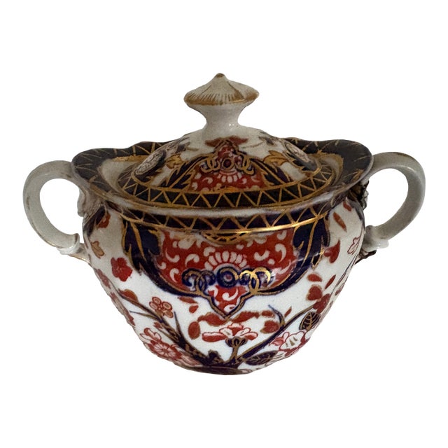 Late 19th Century Royal Crown Derby Covered Sugar Bowl For Sale