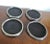 Traditional 19th Century Dutch Neoclassical Silver & Ebony Hardwood Wine Coasters - Set of 4 For Sale - Image 3 of 11