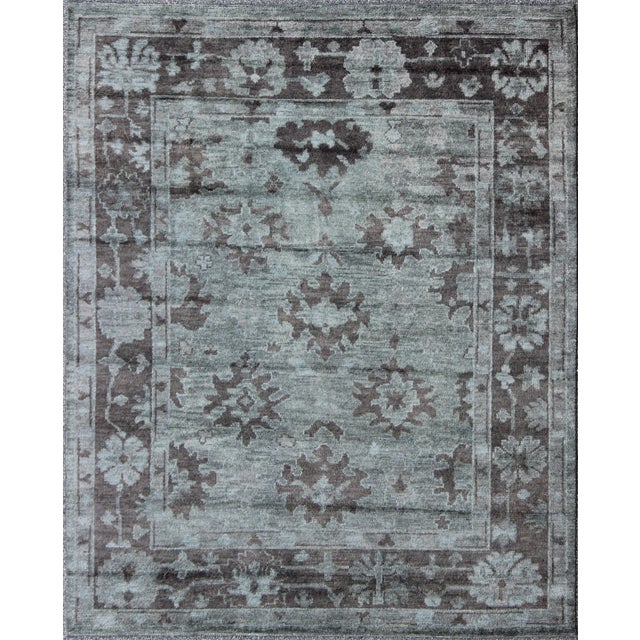 Contemporary Oushak Rug by Keivan Woven Arts For Sale In Atlanta - Image 6 of 6