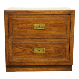 Dixie Furniture Act II Collection Italian Campaign Style 26" Two Drawer Nightstand 880-621 For Sale
