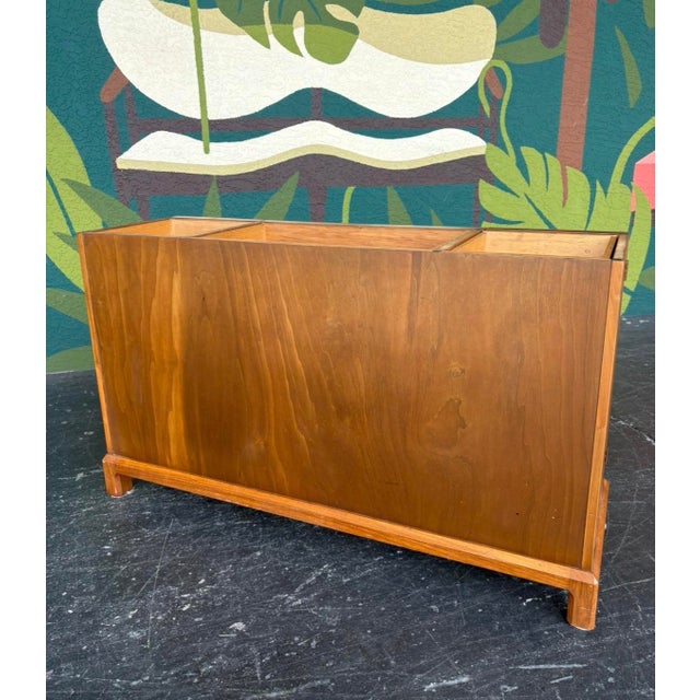 Mid Century Heritage Slate Top Petite Credenza W Reversible Door Panels For Sale In Tampa - Image 6 of 17