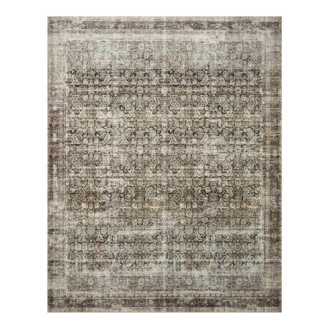 Amber Lewis x Loloi Morgan Navy / Sand 2'-0" x 5'-0" Accent Rug For Sale