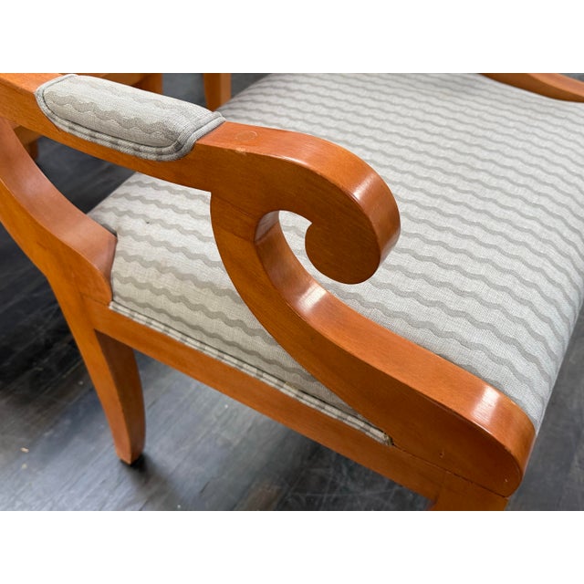 Neoclassical Influenced Vintage Armchairs, Set of Four For Sale - Image 11 of 12