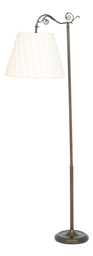 Art Nouveau Style Patinated Metal Floor Lamp