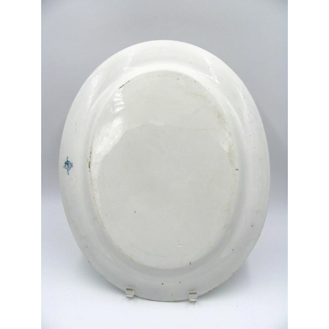 Ceramic 1800s 18" England Beech & Hancock Swan Bank Pottery Vernal Platter For Sale - Image 7 of 13