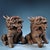 Late 19th Century Pair of Painted Bronze Qilin Figurines, 10000g Total, Mythical Beasts For Sale In Los Angeles - Image 6 of 9