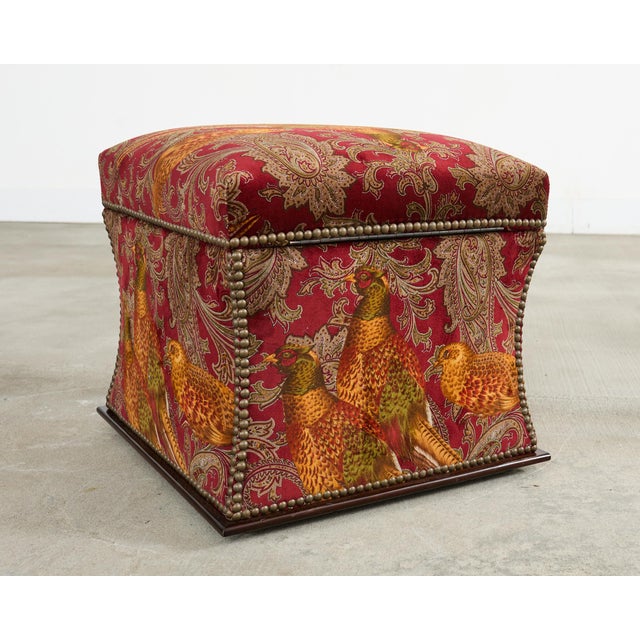 Ralph Lauren 'Florence' Storage Ottoman in Buckthorn Paisley Fabric For Sale - Image 11 of 18