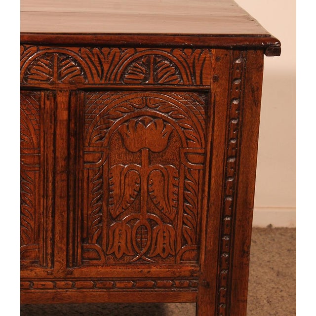 17th Century Oak Chest For Sale - Image 4 of 17