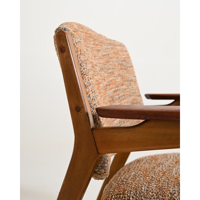 Wood Scandinavian Lounge Chair in Beech and Teak, 1960s For Sale - Image 7 of 11