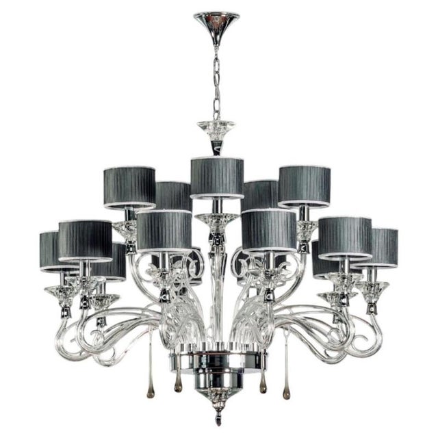 Collection Orchidea Chandelier, Metal and Crystal, NCS 437 by Jago For Sale - Image 10 of 10