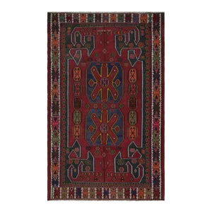 1950s Vintage Afghan Tribal Kilim Rug With Geometric Patterns