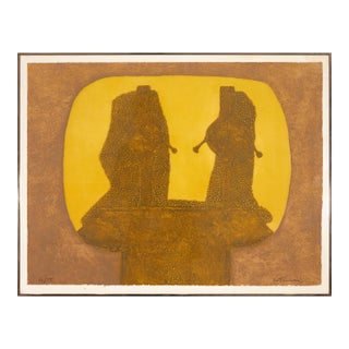 Rufino Tamayo - Dos Figuras, 1976 Signed Aquatint Etching 61/75 - Abstract Art For Sale