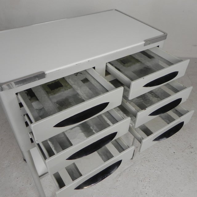 French Steel Dental Cabinet with Six Drawers, 1950s For Sale - Image 16 of 18