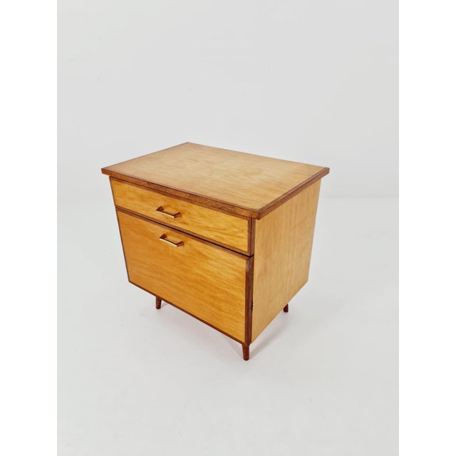 Wood Mid-Century German Beech and Teak Nightstand from WK Möbel, 1960s For Sale - Image 7 of 11