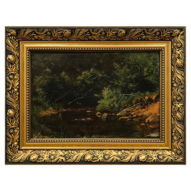 Shore, 19th-Century, Oil on Canvas, Framed For Sale