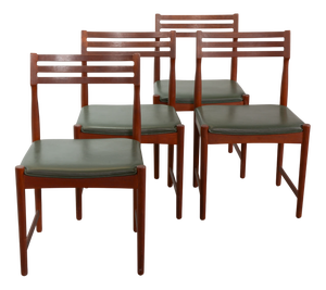 Vintage Teak Wooden Dining Chairs by Severin Hansen, 1960s, Set of 4