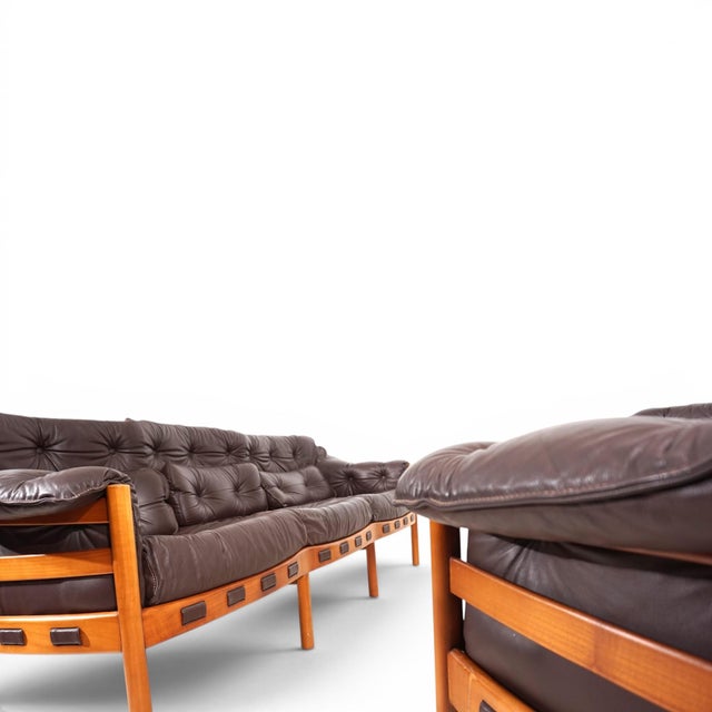 3-Seater Leather Sofa by Sven Ellekaer for Coja, 1960 For Sale - Image 12 of 13