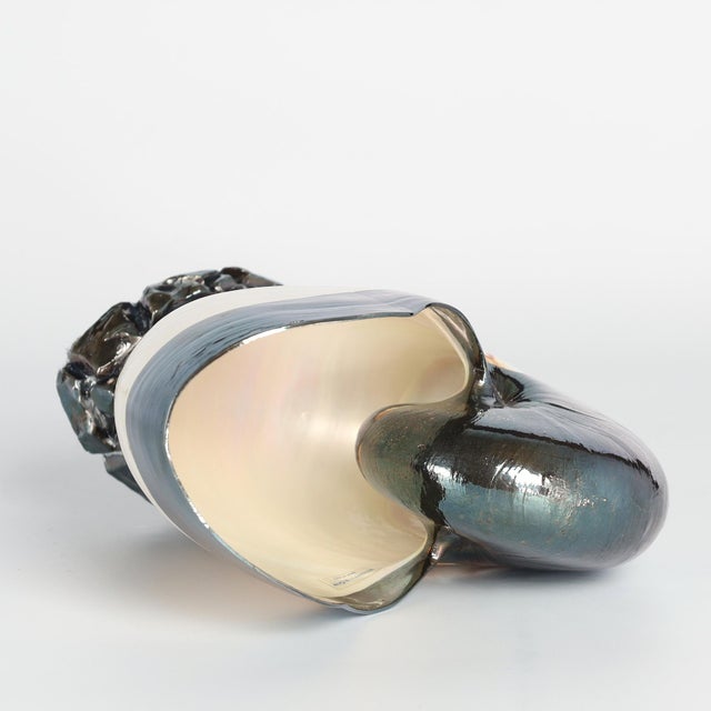 Vintage Italian Silvered Nautilus Shell by Ruzzetti & Gow For Sale In West Palm - Image 6 of 9