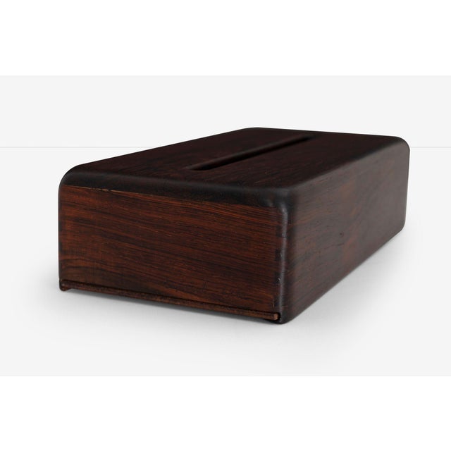 Arthur Espenet Carpenter Rosewood Tissue Box 1965 For Sale - Image 4 of 6