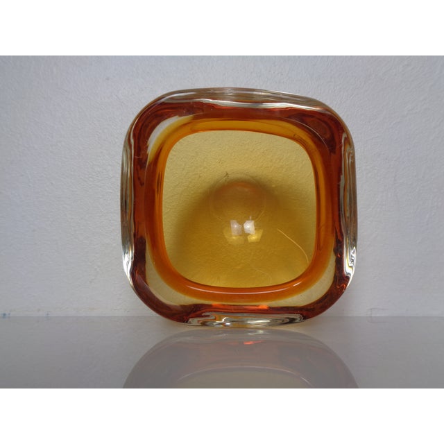 1960s Amber Murano Glass Bowl, Italy, 1960s For Sale - Image 5 of 11