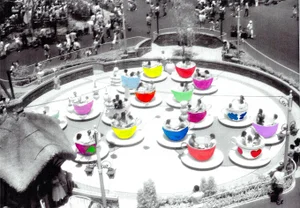 Cups & Saucers Hand-Painted Photograph