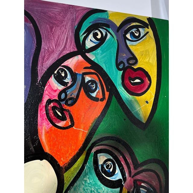 1970s Peter Keil Large Abstract Canvas Painting For Sale In Atlanta - Image 6 of 7