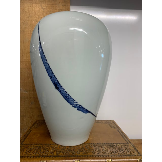 Early 21st Century Spin Ceramics Brushstroke Porcelain Vase Chairish
