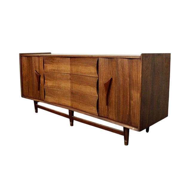 Wood Mid-Century Sculptural Lowboy Dresser by Specialty Woodcraft Inc., Attributed For Sale - Image 7 of 13