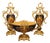 French Cobalt Blue Porcelain Garniture Set Gilt Bronze Urns & Centerpiece Bowl For Sale