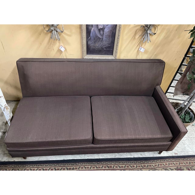 Mid 20th Century Mid-Century Modern Walnut-Toned Sofa Set For Sale - Image 5 of 7