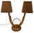 Louis Sognot Louis Sognot Attrib French Vintage Double Light Table Lamp For Sale - Image 4 of 7