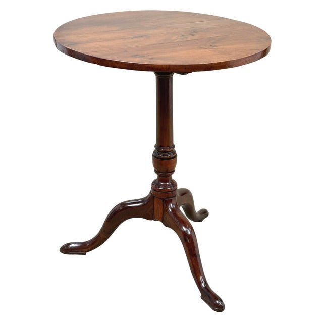 Mid 18th Century Georgian Yew Wood Tripod Table, 1750s For Sale - Image 5 of 12