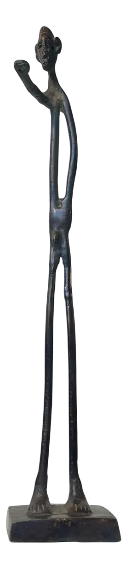Tall African Bronze Sculpture, 1970s