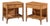 Broyhill Brasilia Mid Century Walnut and Brass Nightstands - Pair For Sale