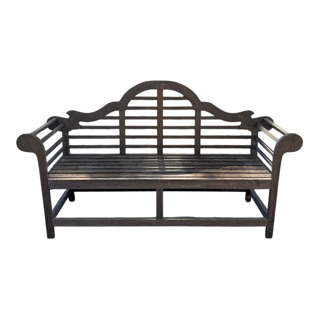 Vintage Teak Garden Bench For Sale