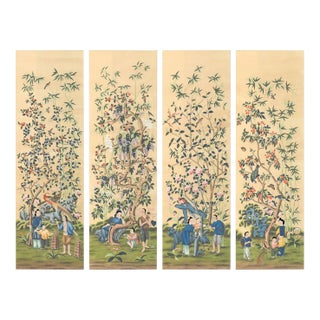 Set of Four Chinoiserie Wall Panels, 18th Century Style For Sale