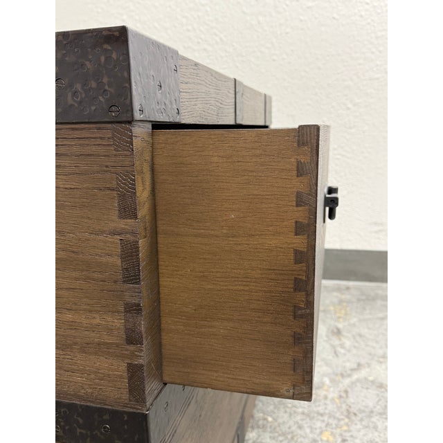 Restoration Hardware Heirloom Silver-Chest Closed Nightstand For Sale - Image 11 of 12