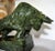 Jade Spinach Jade Charging Bull Oxen Statuette Figurine on Pedestal For Sale - Image 8 of 11