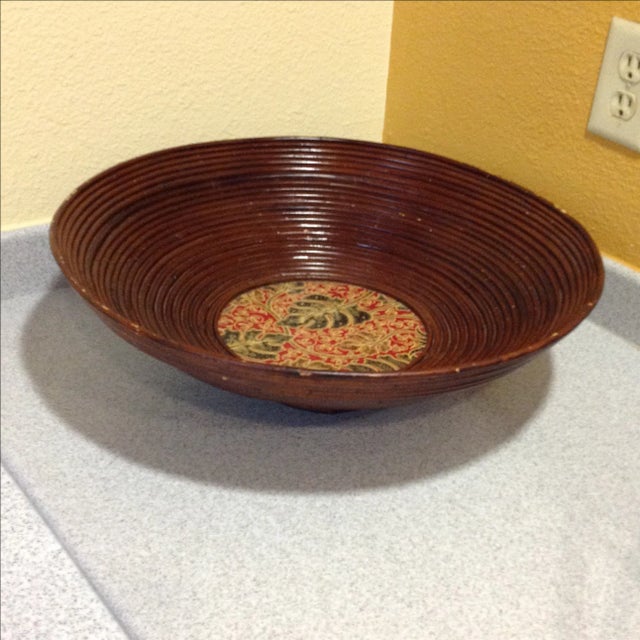 Shabby Chic Gabriela Crespi Style Pencil Bamboo Bowl For Sale - Image 3 of 4