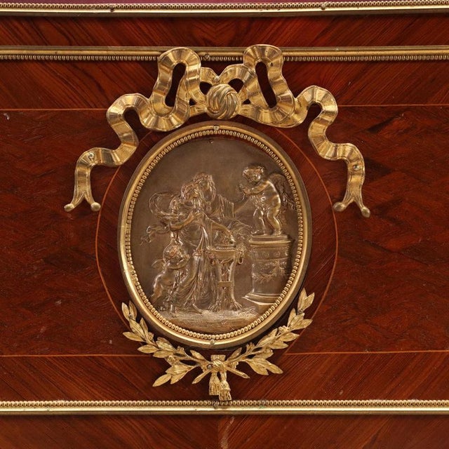 Antique Bookcase in Violet Wood and Bronze, 1800s For Sale - Image 10 of 14