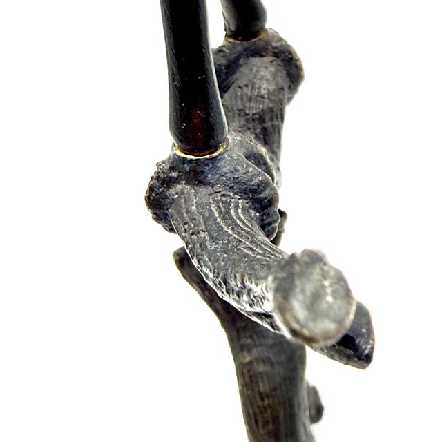 Metal 19th Century Pompeiian Bronze Neoclassical Grand Tour Souvenir Oil Lamp Heron For Sale - Image 7 of 17