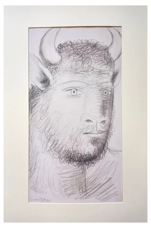 Pablo Picasso, Preparatory Sketch for Guernica: Tete de Minotaur, 20th Century, Facsimile