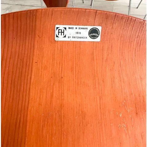 Mid 20th Century Mid 20th Century Set of (6) Fritz Hansen Series 7 Chairs W/ Mertz Leather Covers For Sale - Image 5 of 9