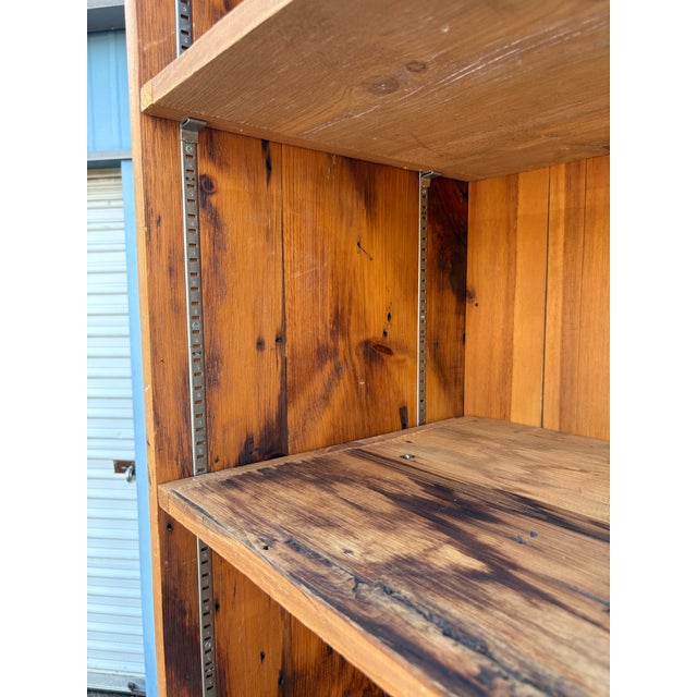 Primitive Salvaged Pine Cupboard For Sale - Image 9 of 10