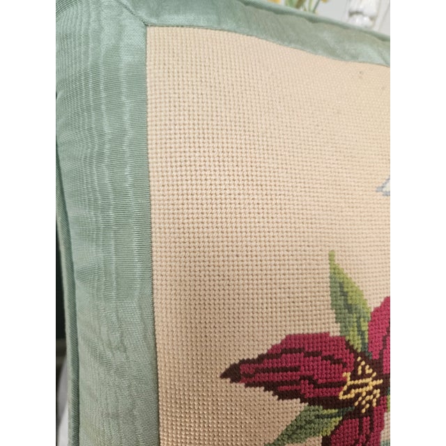 Textile Barbara Russell Wildflower Needlepoint Pillow For Sale - Image 7 of 10