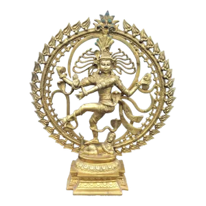 Solid Brass Nataraja Dancing Shiva Yoga Statue Sculpture