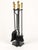 Mid-Century Modern Vintage Cast Iron and Brass Fireplace Tools, 1960s, Set of 6 For Sale - Image 3 of 8