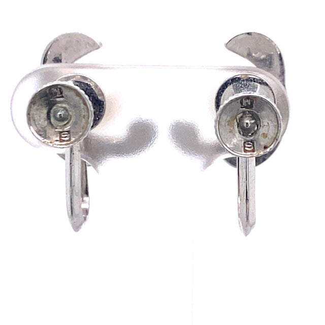 Mikimoto Estate Akoya Pearl Clip on Earrings Sterling Silver 3.53 Grams, A Pair For Sale - Image 4 of 14