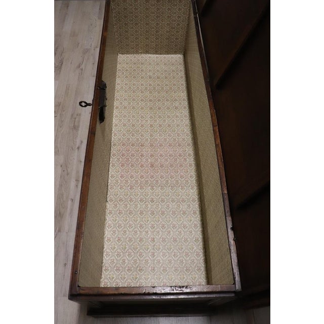 Wood Antique Blanket Chest in Walnut, 1700s For Sale - Image 7 of 14